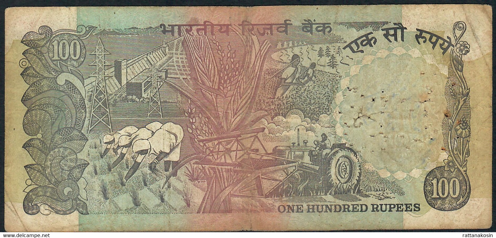 INDIA P86e1  100 RUPEES 1979 Signature 17      FINE - Inde