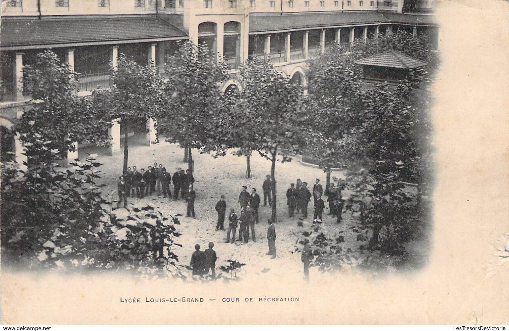 CPA - 75 - PARIS - Lycée LOUIS LE GRAND - Cour De Récréation - Animée - Précurseur - Bildung, Schulen & Universitäten