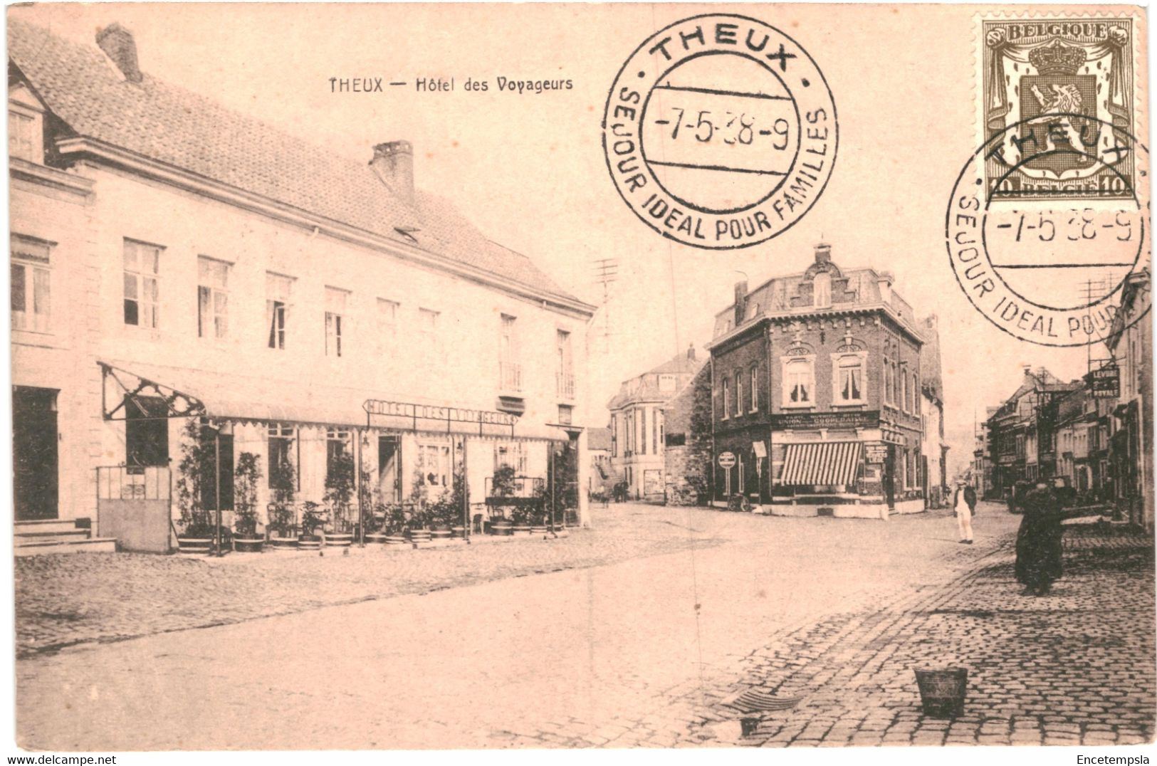 CPA Carte PostaleBelgique Theux  Hôtel Des Voyageurs 1928  VM58323 - Theux