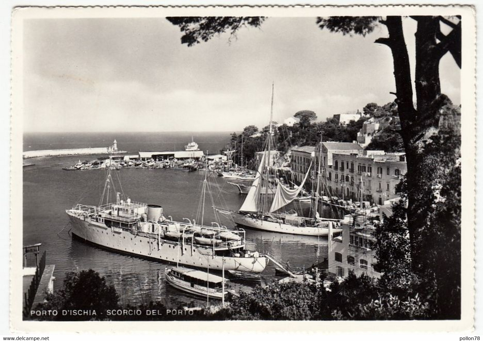 PORTO D'ISCHIA - SCORCIO DEL PORTO - NAPOLI - 1961 - BARCHE - NAVI - Napoli (Naples)