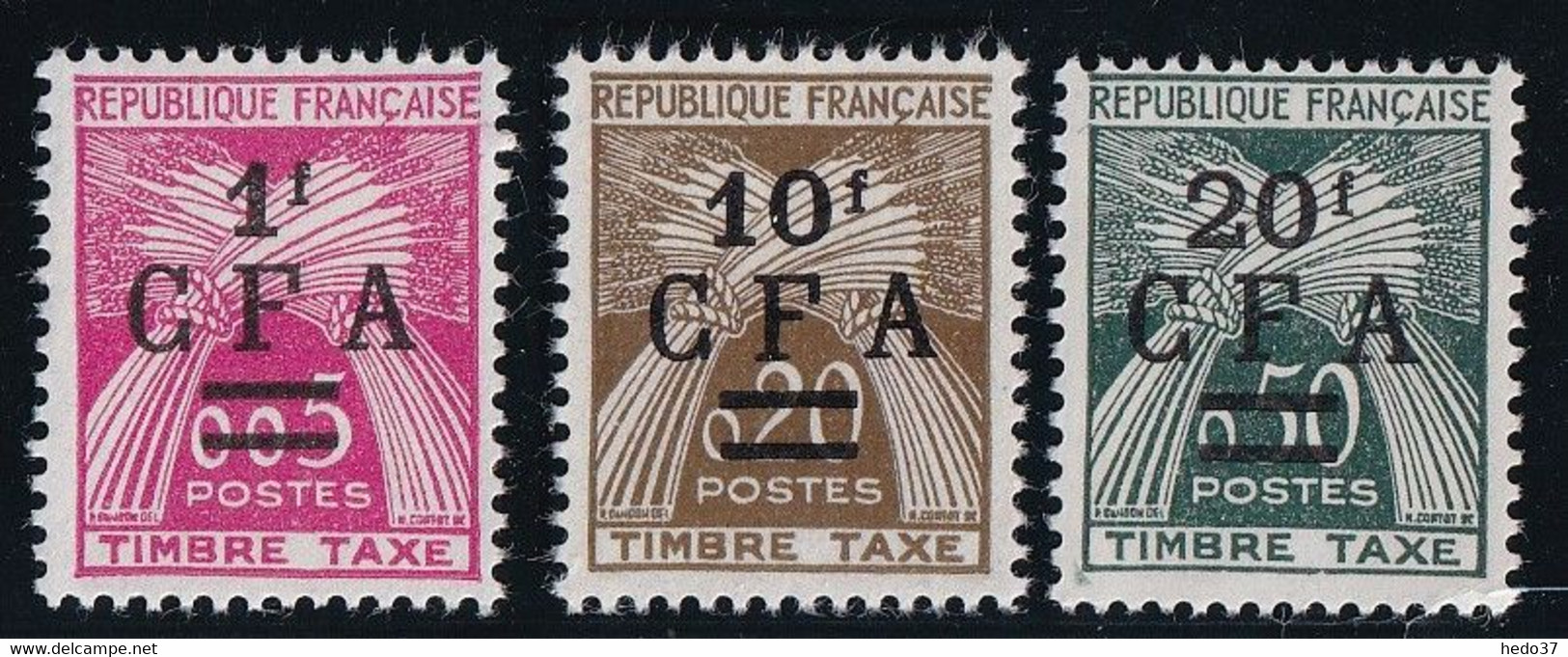 Réunion Taxe N°45/47 - Neuf ** Sans Charnière - TB - Postage Due