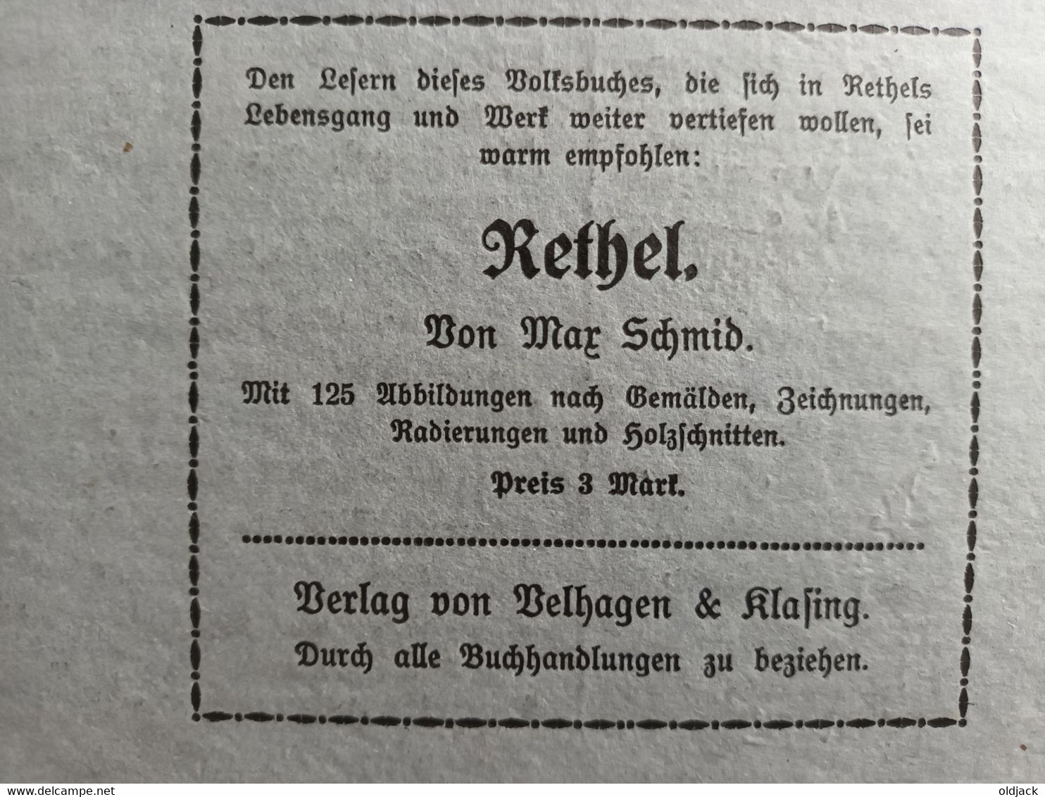 ULFRED RETHEL  Broché ,nombreuses Gravures -34 Pages- 1911(R16) - Schilderijen &  Beeldhouwkunst