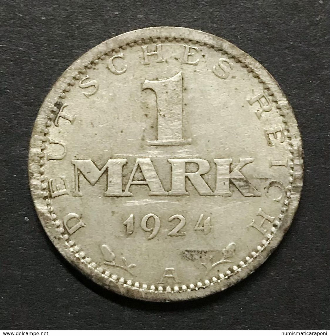 Germania Germany 1 Mark 1924 A + 10 Rentenpfennig 1924 F  E.774 - 1 Mark & 1 Reichsmark