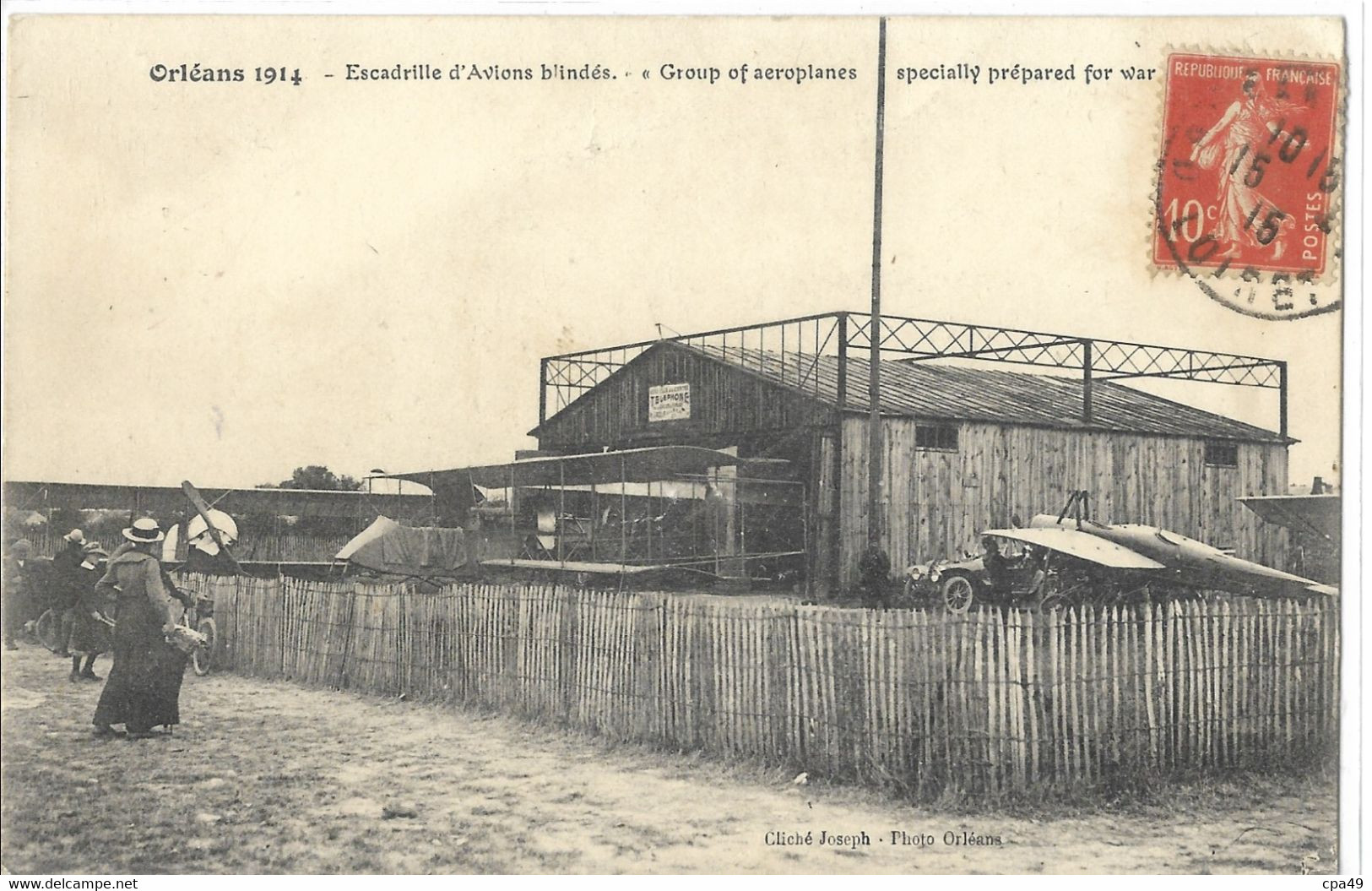 45  ORLEANS  1914  ESCADRILLE  D' AVIONS  BLINDES - Orleans