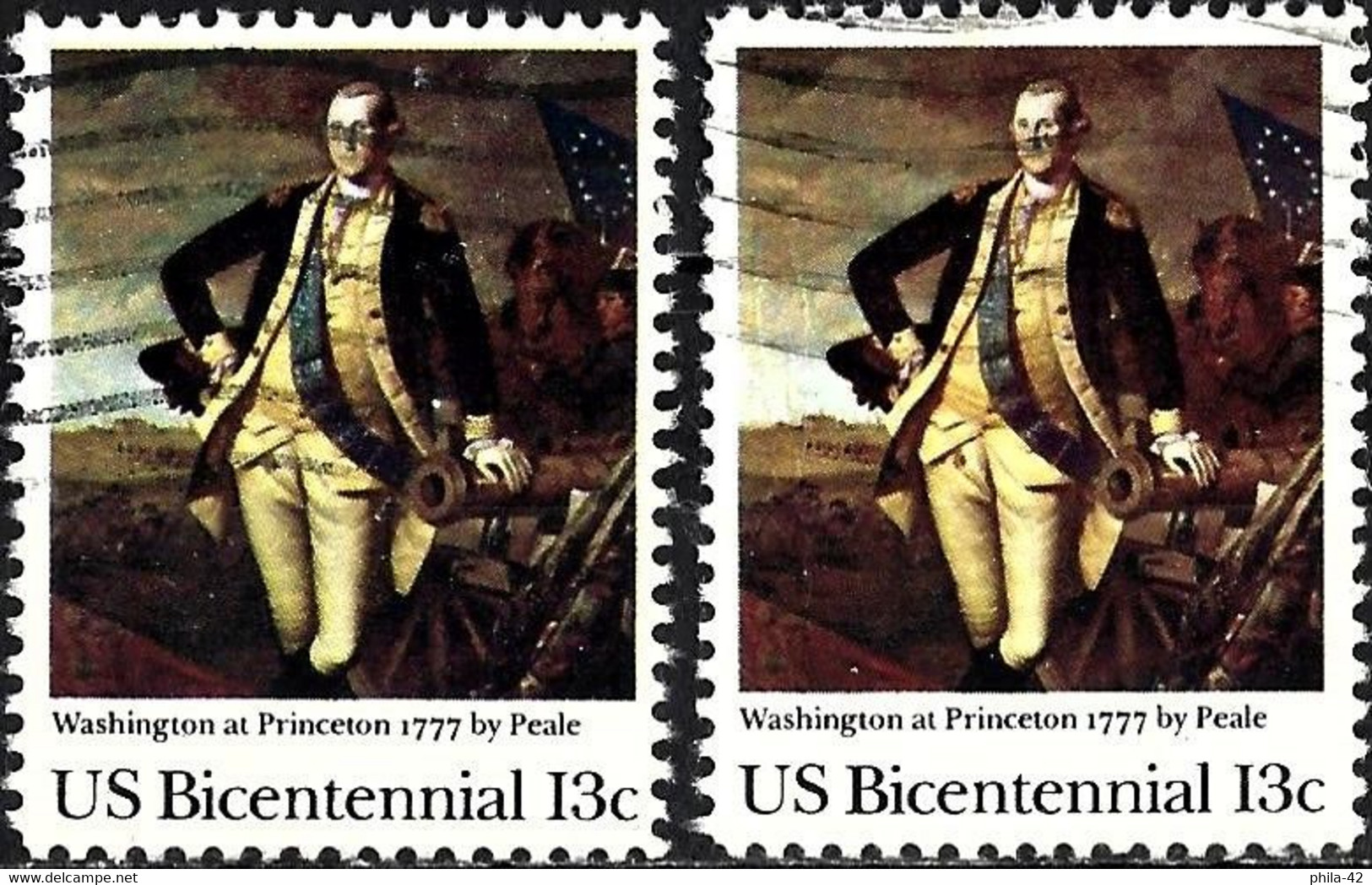 United States 1977 - Mi 1291 - YT 1150 ( George Washington ) Two Shades Of Color - Varietà, Errori & Curiosità