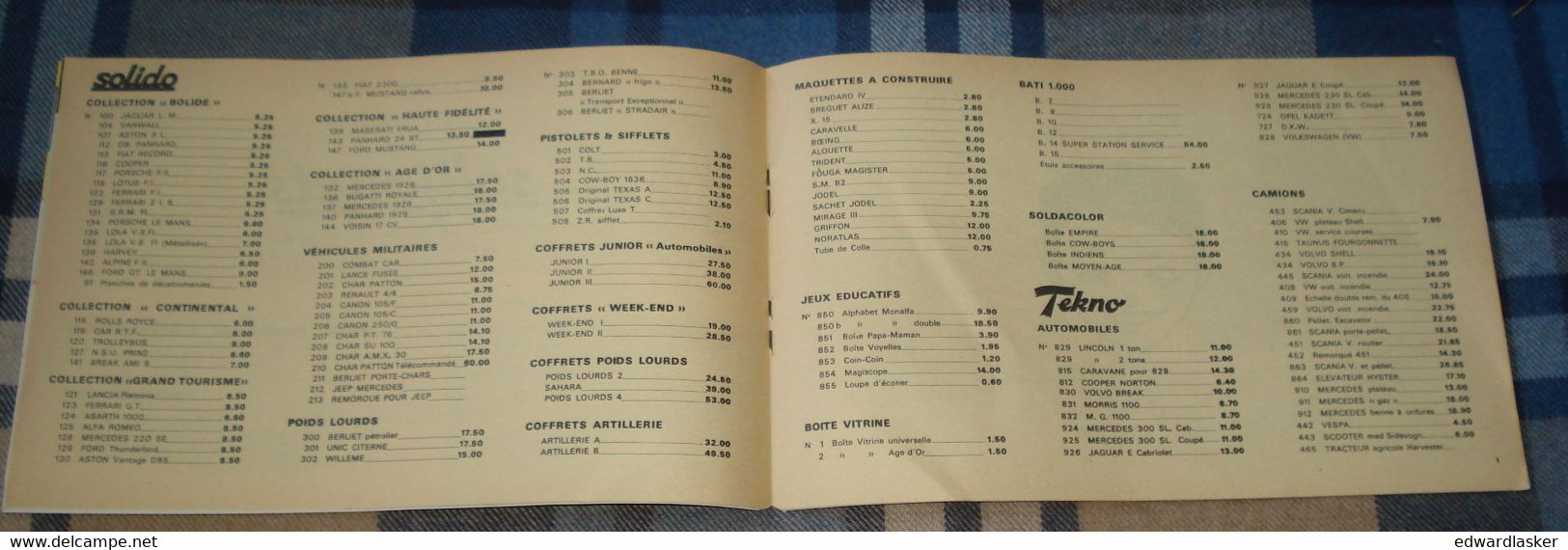 Catalogue SOLIDO 1966 - Voitures Miniatures - Catalogues & Prospectus