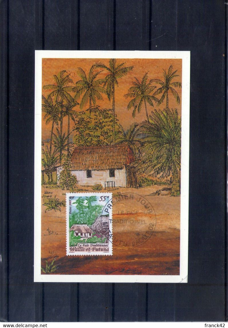 Wallis Et Futuna. Carte Maximum. Le Fale Traditionnel. 9/08/2002 - Cartoline Maximum