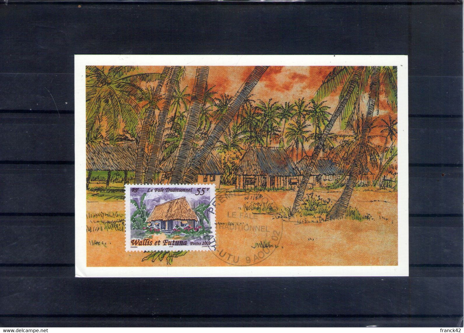 Wallis Et Futuna. Carte Maximum. Le Fale Traditionnel. 9/08/2002 - Cartes-maximum