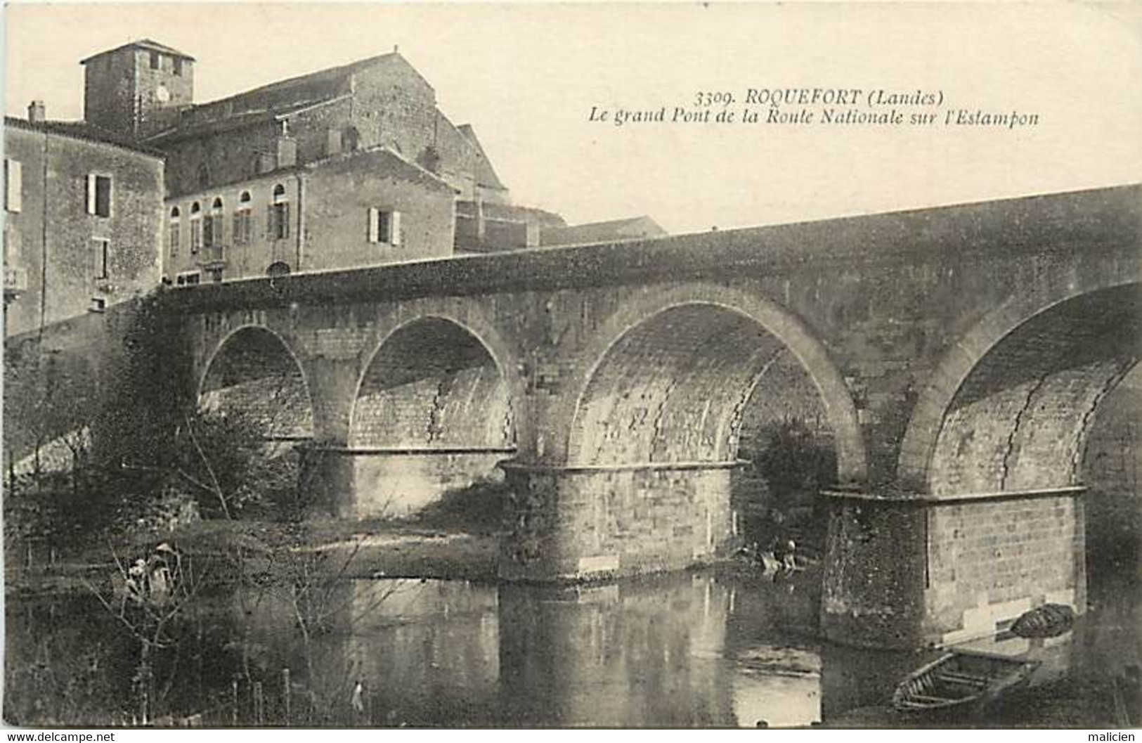 - Dpts Div. -ref-BG27- Landes - Roquefort - Grand Pont De La Route Nationale Sur L Estampon - - Roquefort