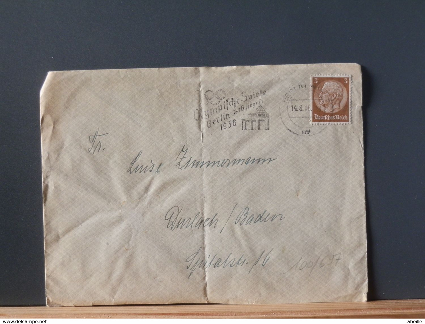 100/697  LETTRE  ALLEMAGNE 1936  FLAMME - Sommer 1936: Berlin