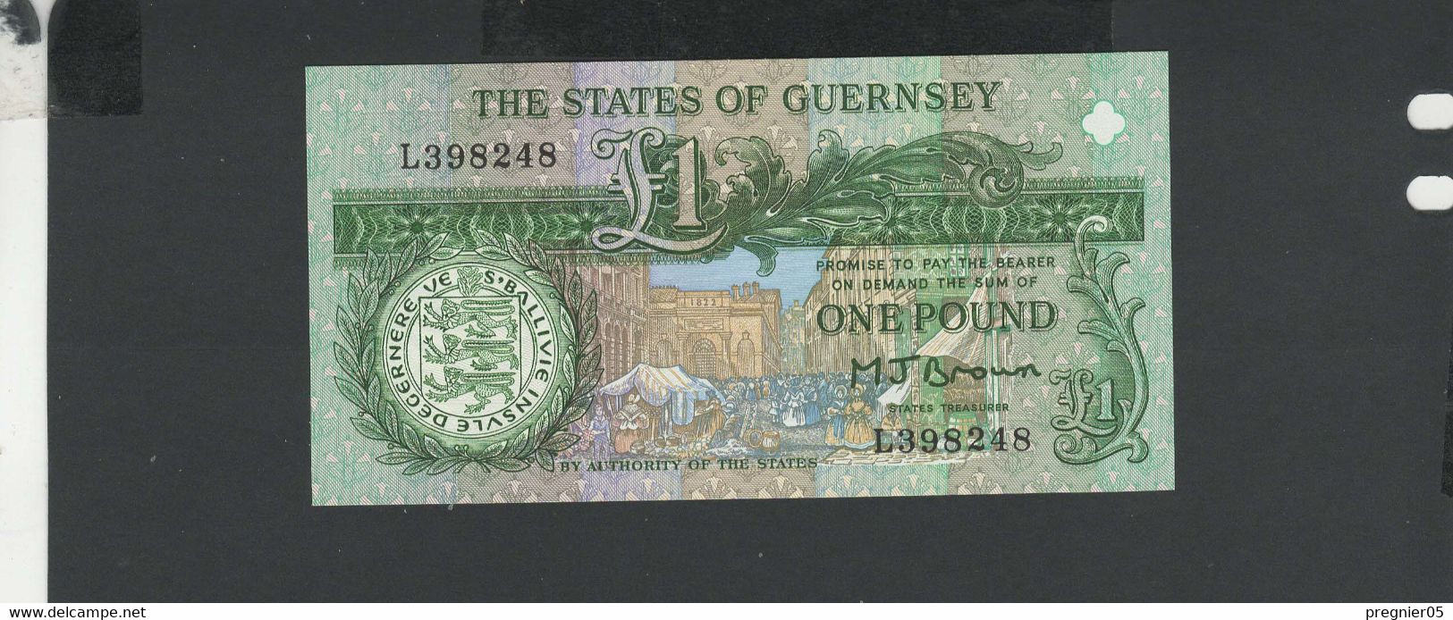 GUERNESEY - Billet 1 Pound De Lisle Brock NEUF Pick 52a N° 398248 - Guernsey