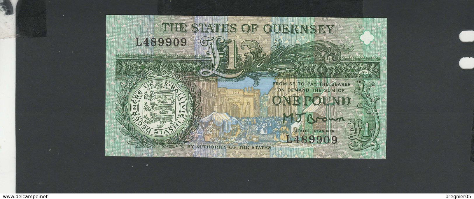 GUERNESEY - Billet 1 Pound De Lisle Brock NEUF Pick 52a N° 489909 - Guernsey