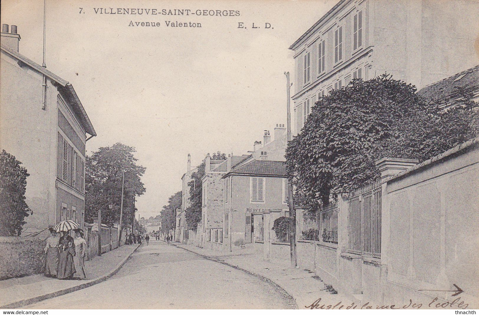 VILLENEUVE ST SAINT GEORGES Avenue Valenton Animation Cliché Rare - Villeneuve Saint Georges