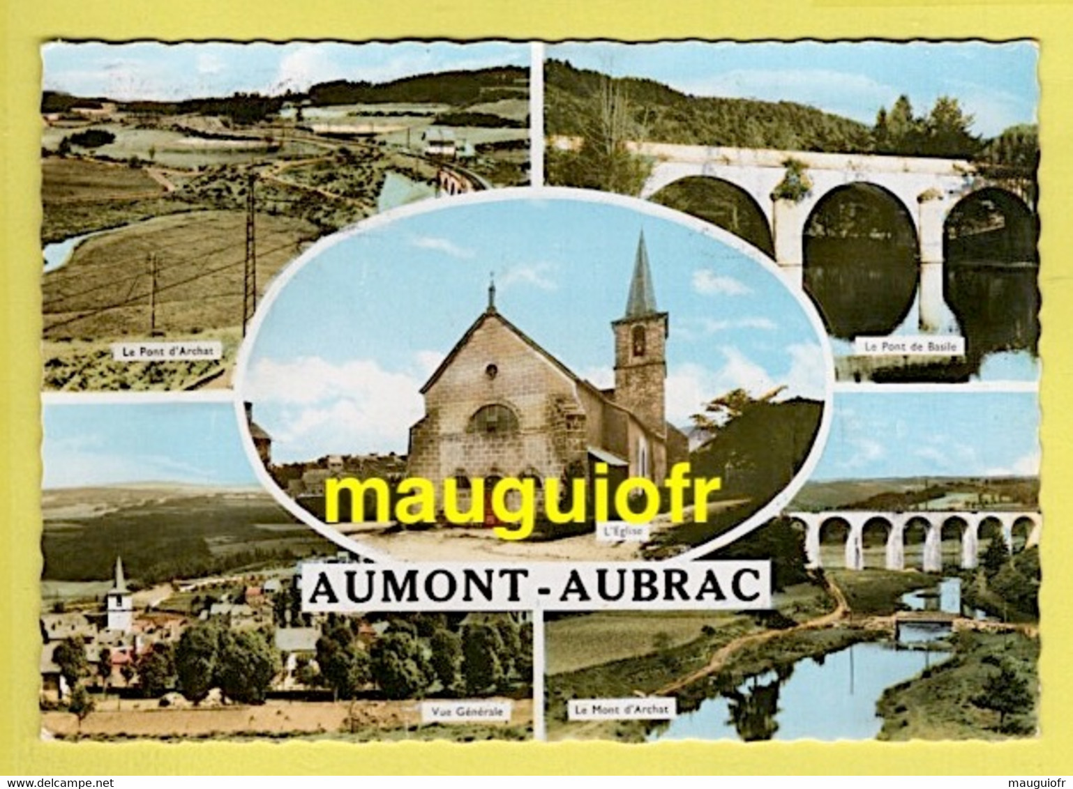 48 LOZÈRE / AUMONT AUBRAC / DIFFERENTS ASPECTS DE LA COMMUNE / CARTE MULTIVUES / 1966 - Aumont Aubrac