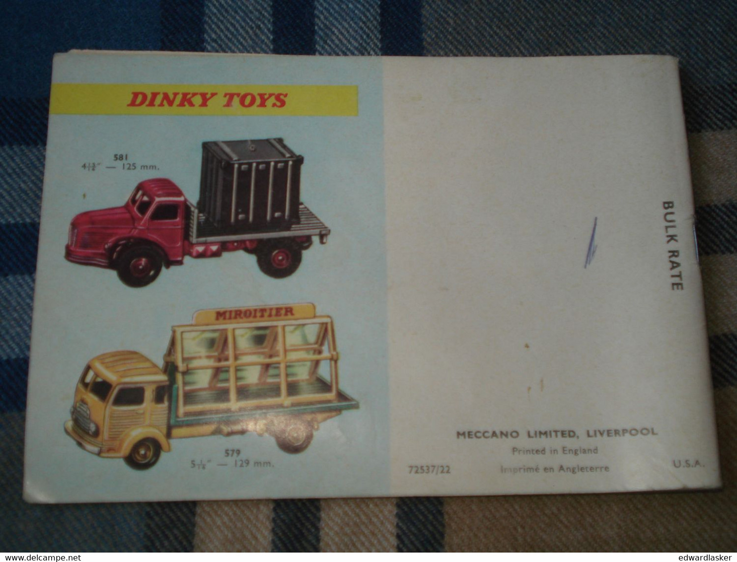 Catalogue original DINKY TOYS 1962 - édition US - voitures miniatures