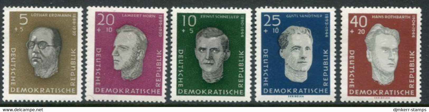 DDR / E. GERMANY 1960 National Memorial, Sachsenhausen MNH / **.  Michel  752-56 - Neufs