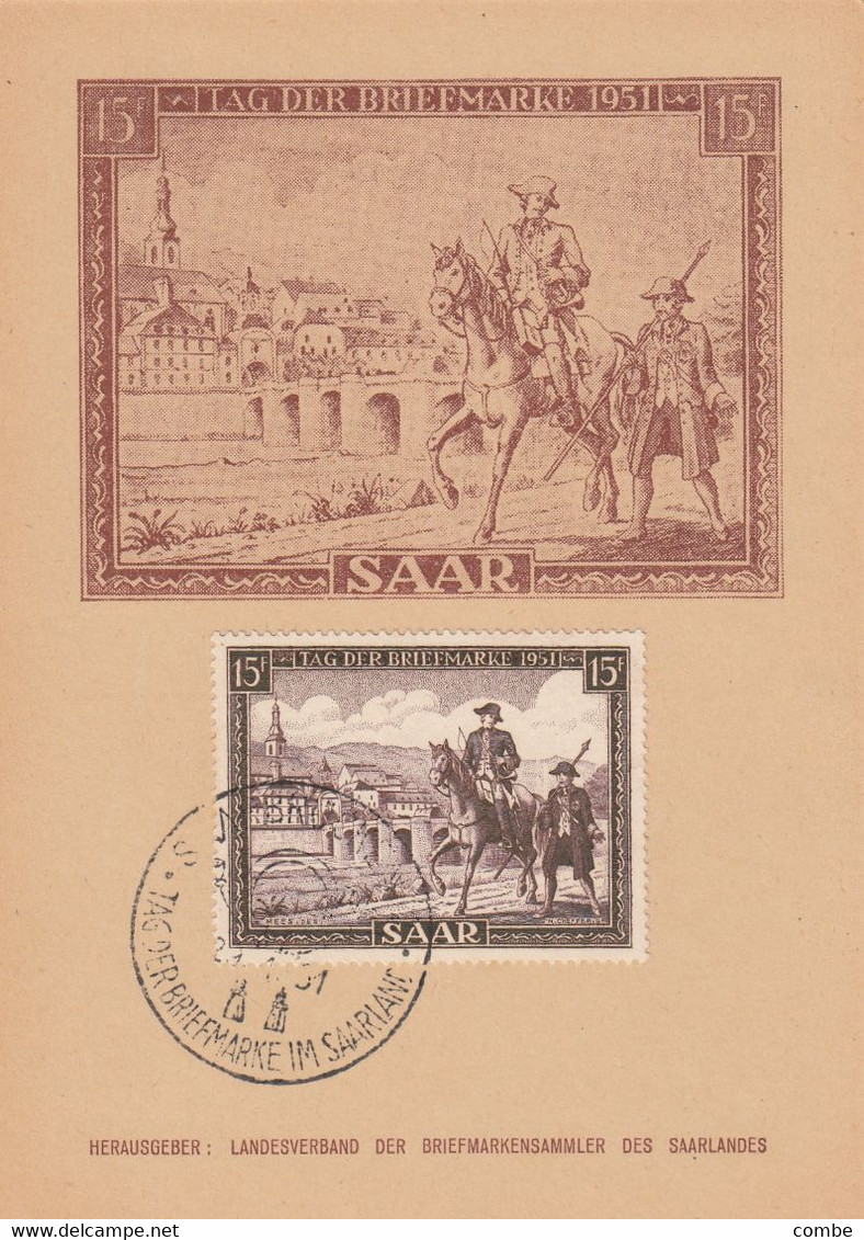 SAARE. 1951. CARTE MAXIMUM  /  2 - Cartoline Maximum