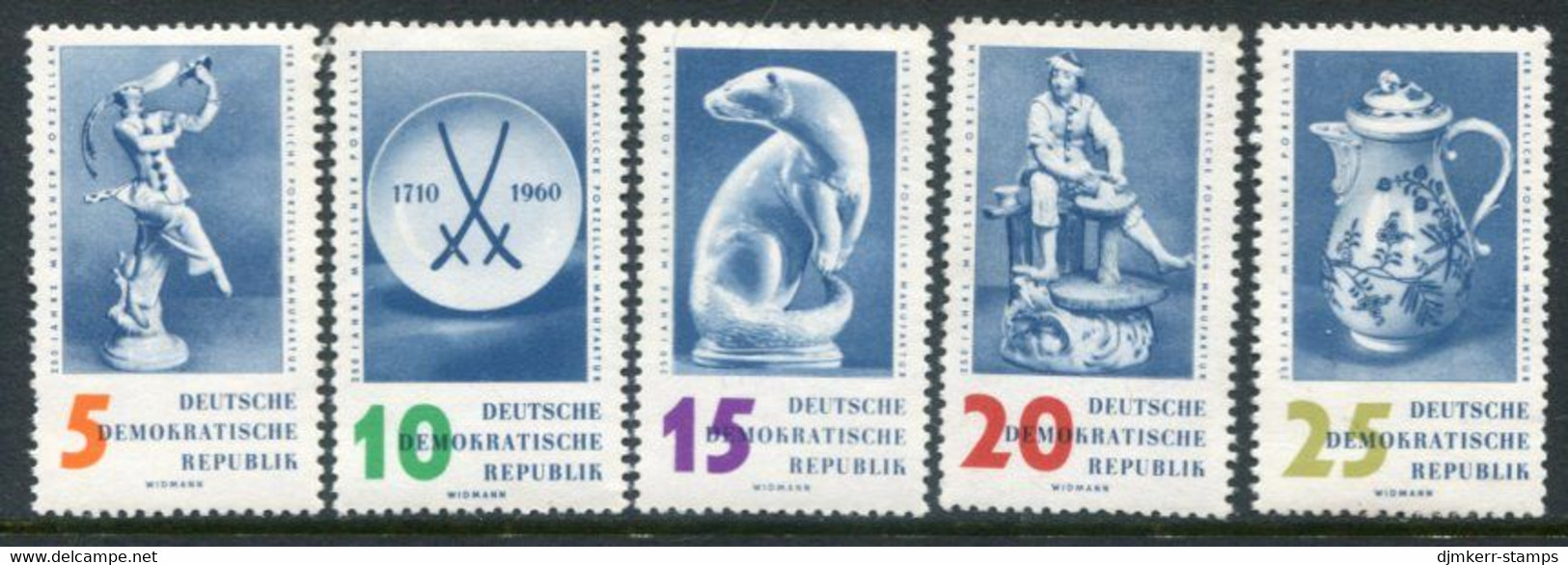 DDR / E. GERMANY 1960 Meissen Porcelain MNH / **.  Michel  774-78 - Nuevos
