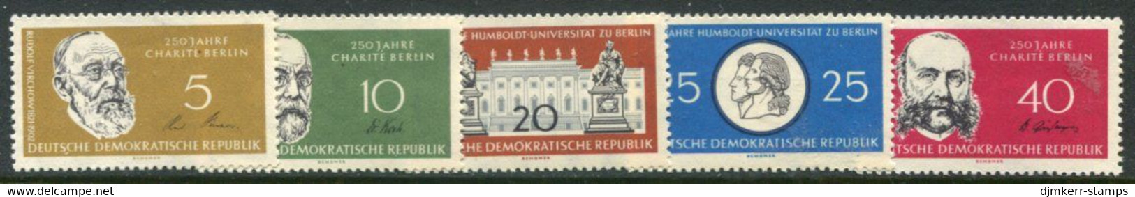 DDR / E. GERMANY 1960 Humboldt University MNH / **.  Michel  795-99 - Neufs