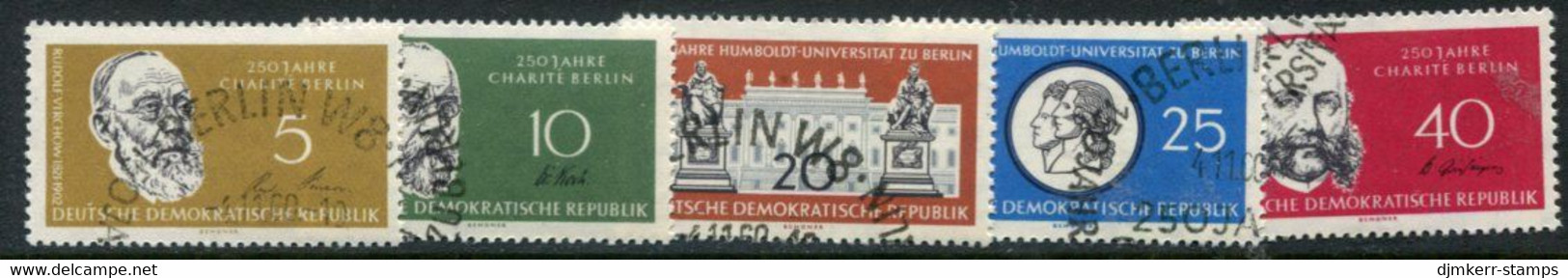 DDR / E. GERMANY 1960 Humboldt University Used.  Michel  795-99 - Used Stamps
