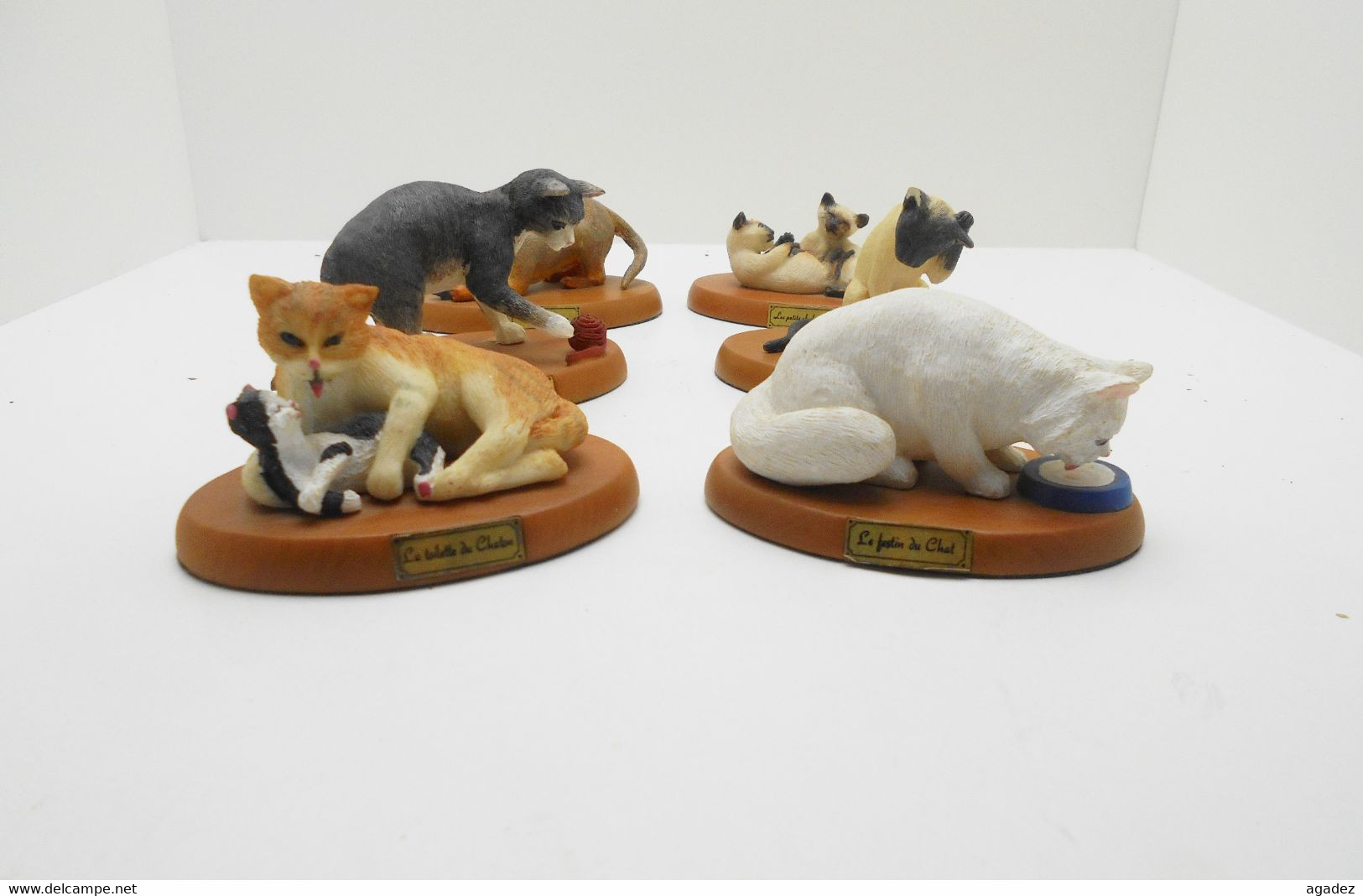 Lot De 6 Figurines Chats En Résine - Cats