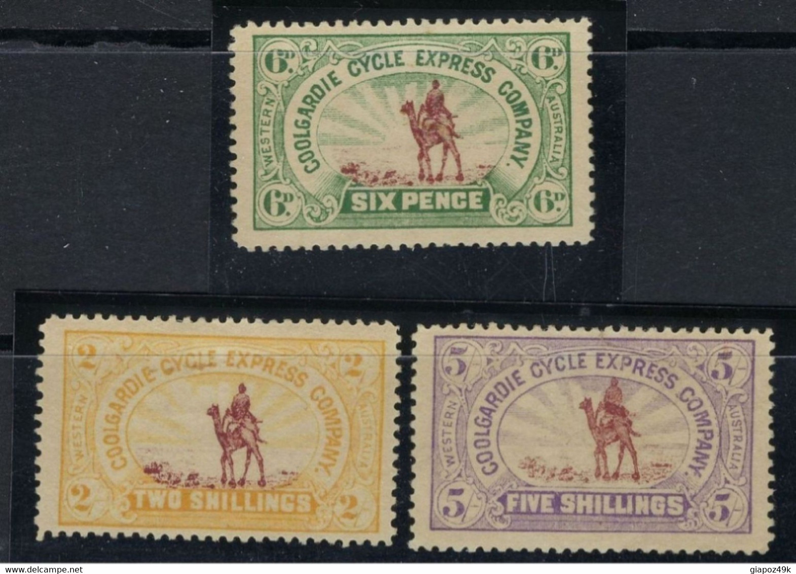 ● WESTERN AUSTRALIA 1896 ֍ COOLGARDIE CYCLE EXPRESS COMPANY ● Camels ● Posta Privata ️● Serie Completa ️● - Nuevos