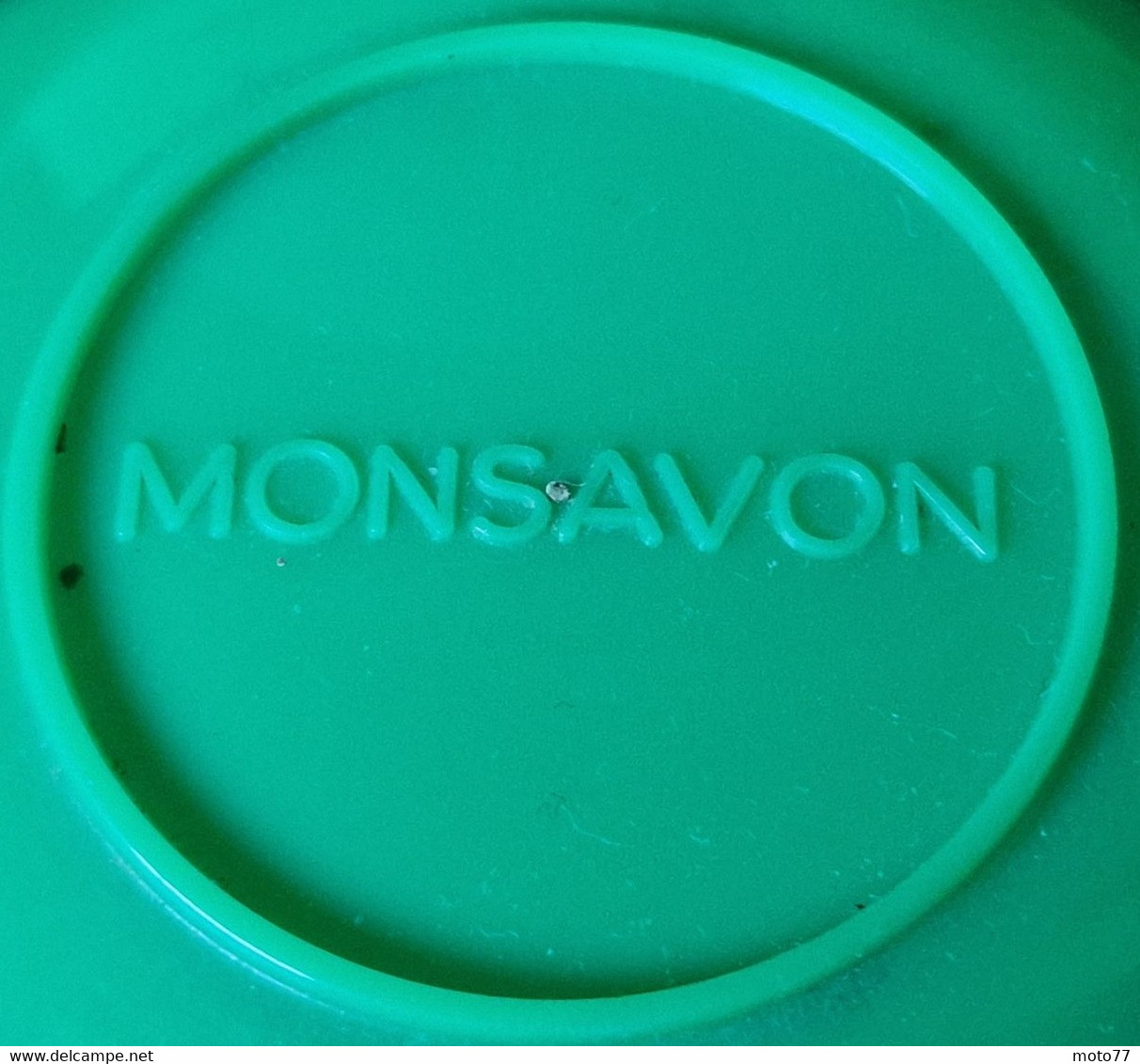 Ancienne Boite à SAVON En Plastique Ronde - Publicité Offert Par MONSAVON - Vers 1960 - Boîtes