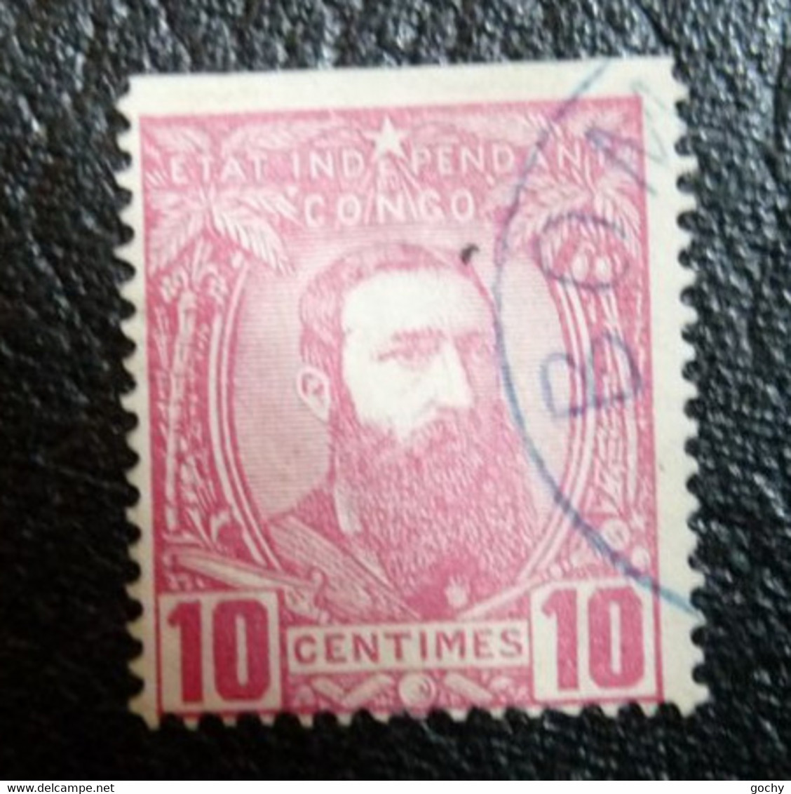 Belgian Congo Belge : 1887  - N° 7 Obli  C= ??,00€ Curiosité      Non Dentelé En Haut - 1884-1894