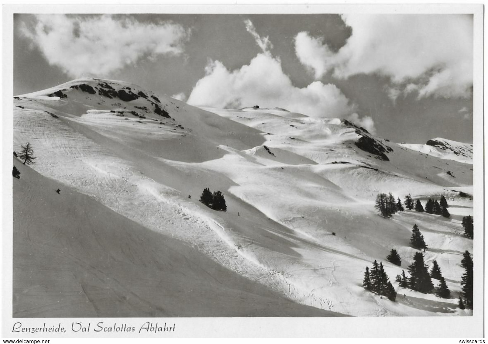 LENZERHEIDE: Val Scalottas Abfahrt ~1945 - Lantsch/Lenz