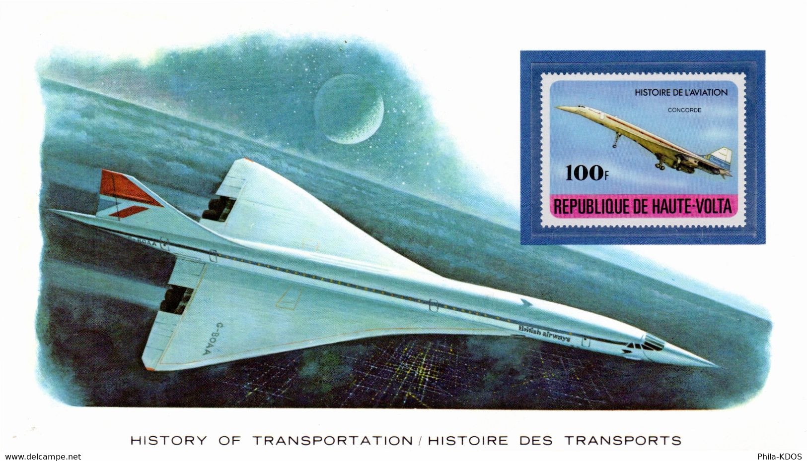 " HISTOIRE DES TRANSPORTS : LE CONCORDE " Sur Encart Avec Timbre Neuf ** MNH Parfait état - Concorde