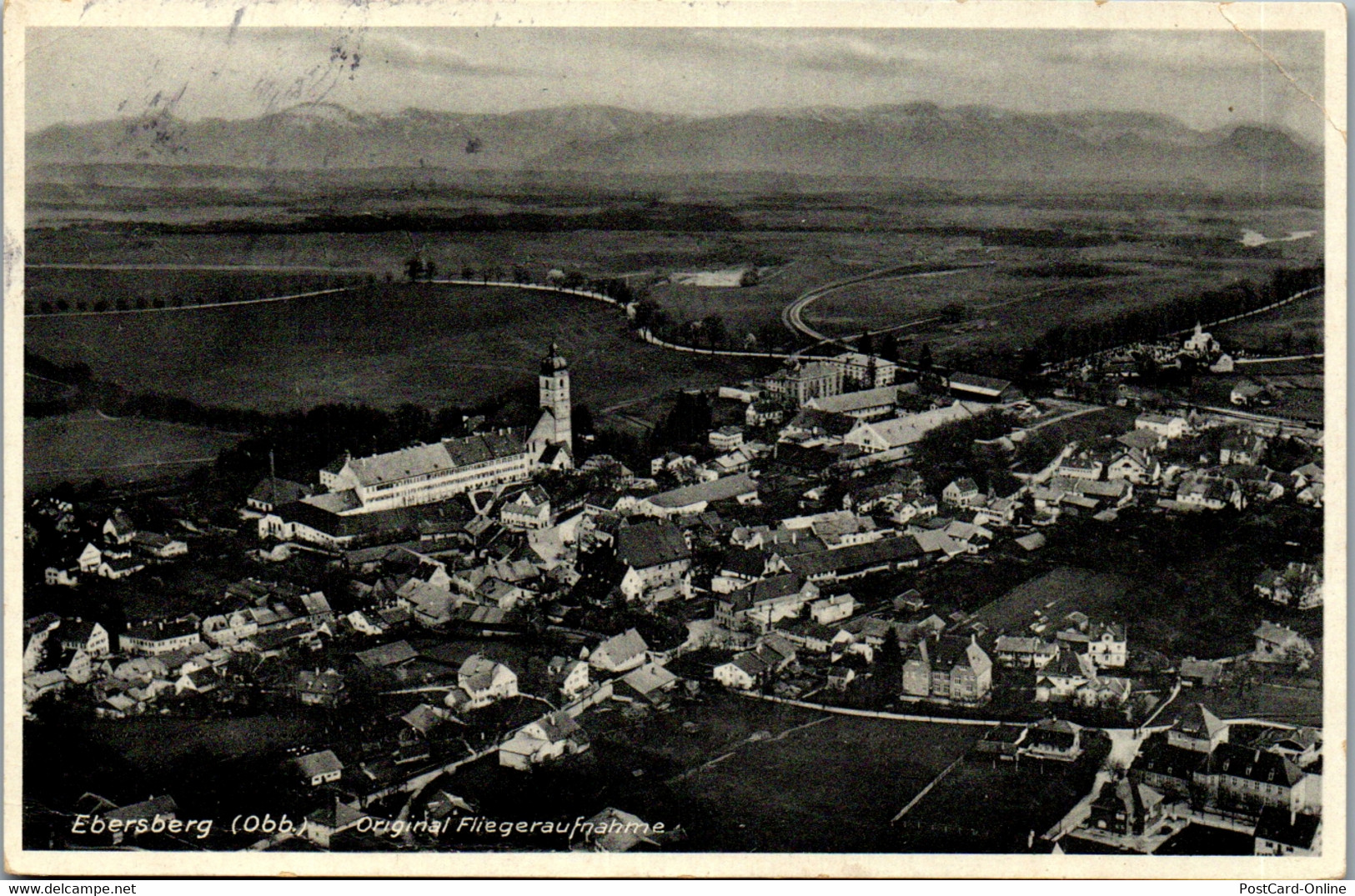 38799 - Deutschland - Ebersberg , Fliegeraufnahme , Panorama - Gelaufen 1934 - Ebersberg