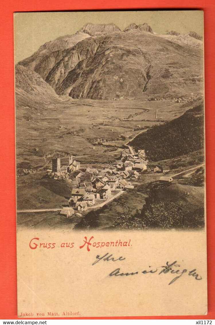 ZGR-07  Gruss Aus Hospenthal Hospental Pionier. Gelaufen 1899 - Hospental