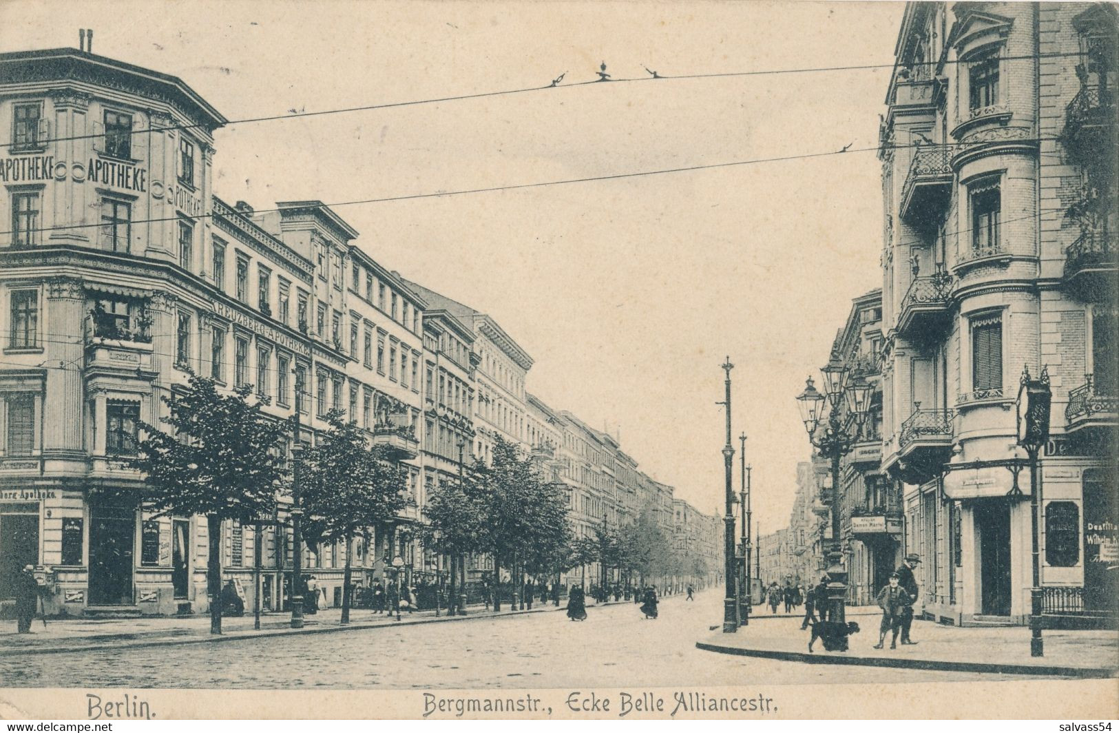 ALLEMAGNE - DEUTSCHLAND - BERLIN - Bergmannstrasse, Ecke Belle Alliancestrasse (1911) RARE !! - Sonstige & Ohne Zuordnung