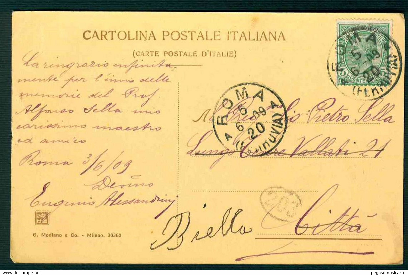 CLF075 - ROMA  ISTITUTO TECNICO DE MERODE PRESSO PIAZZA DI SPAGNA 1909 STORIA POSTALE - Educazione, Scuole E Università