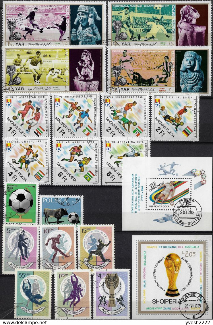 Football, Petit Lot De Timbres Et Blocs. 13 Scans - Used Stamps