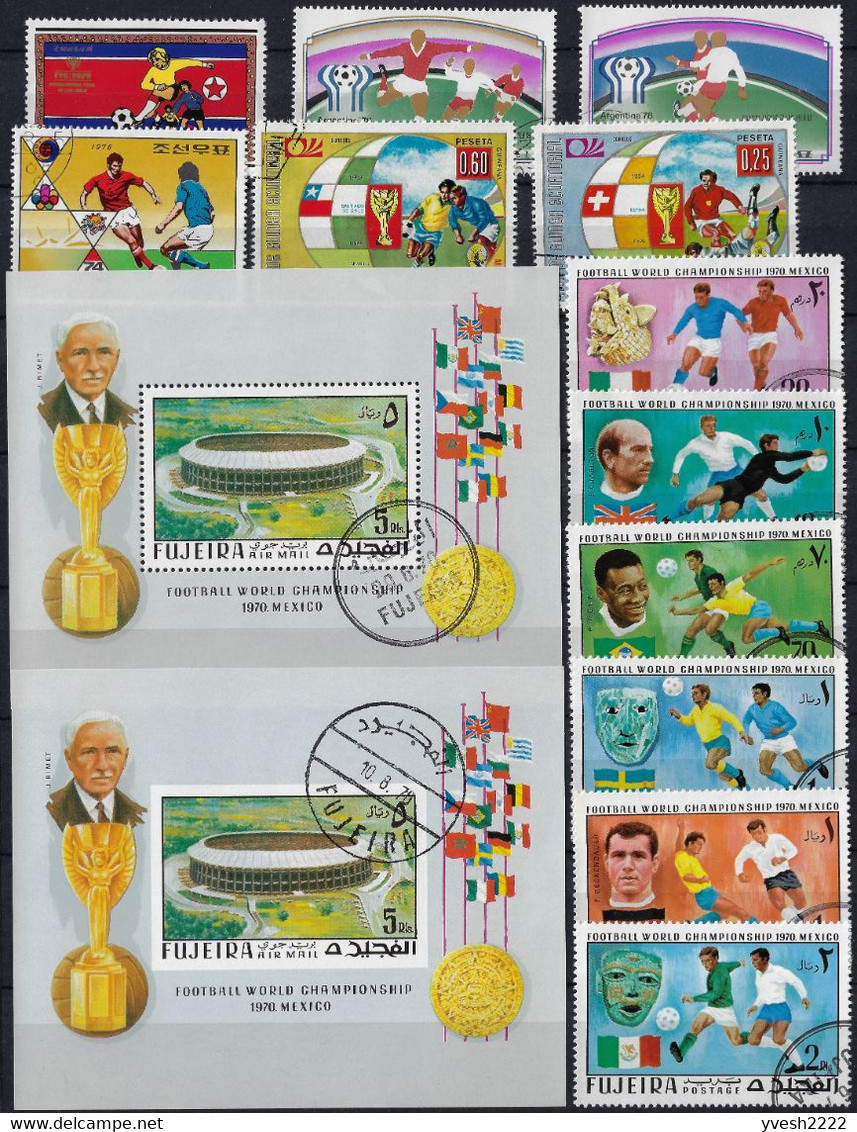 Football, Petit Lot De Timbres Et Blocs. 13 Scans - Used Stamps
