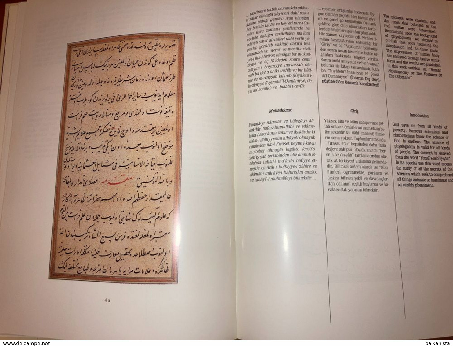 Human Physiognomy Or The Features Of The Ottomans Facsimile Turkish English - Medio Oriente