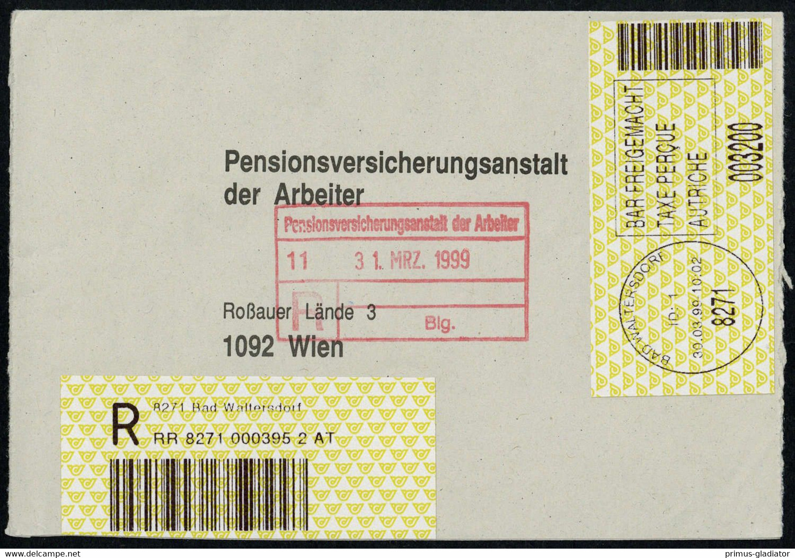 1999, Österreich, Brief - Machine Postmarks