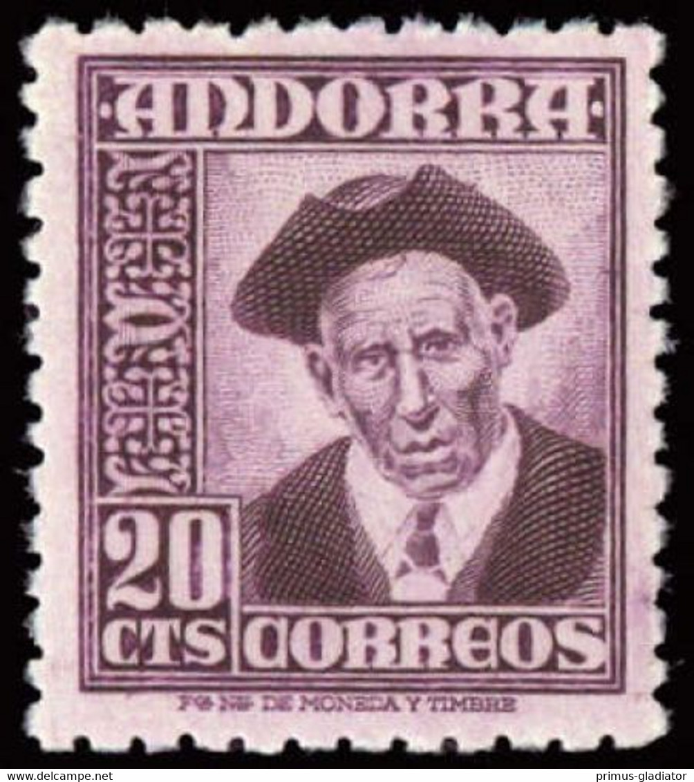 1948, Andorra Spanische Post, 44, ** - Otros & Sin Clasificación