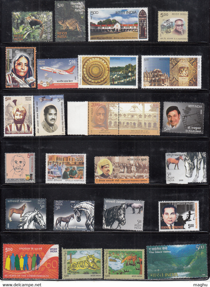 India MNH 2009, Year Pack, Collectors Pack ( 4 Scans) - Volledig Jaar
