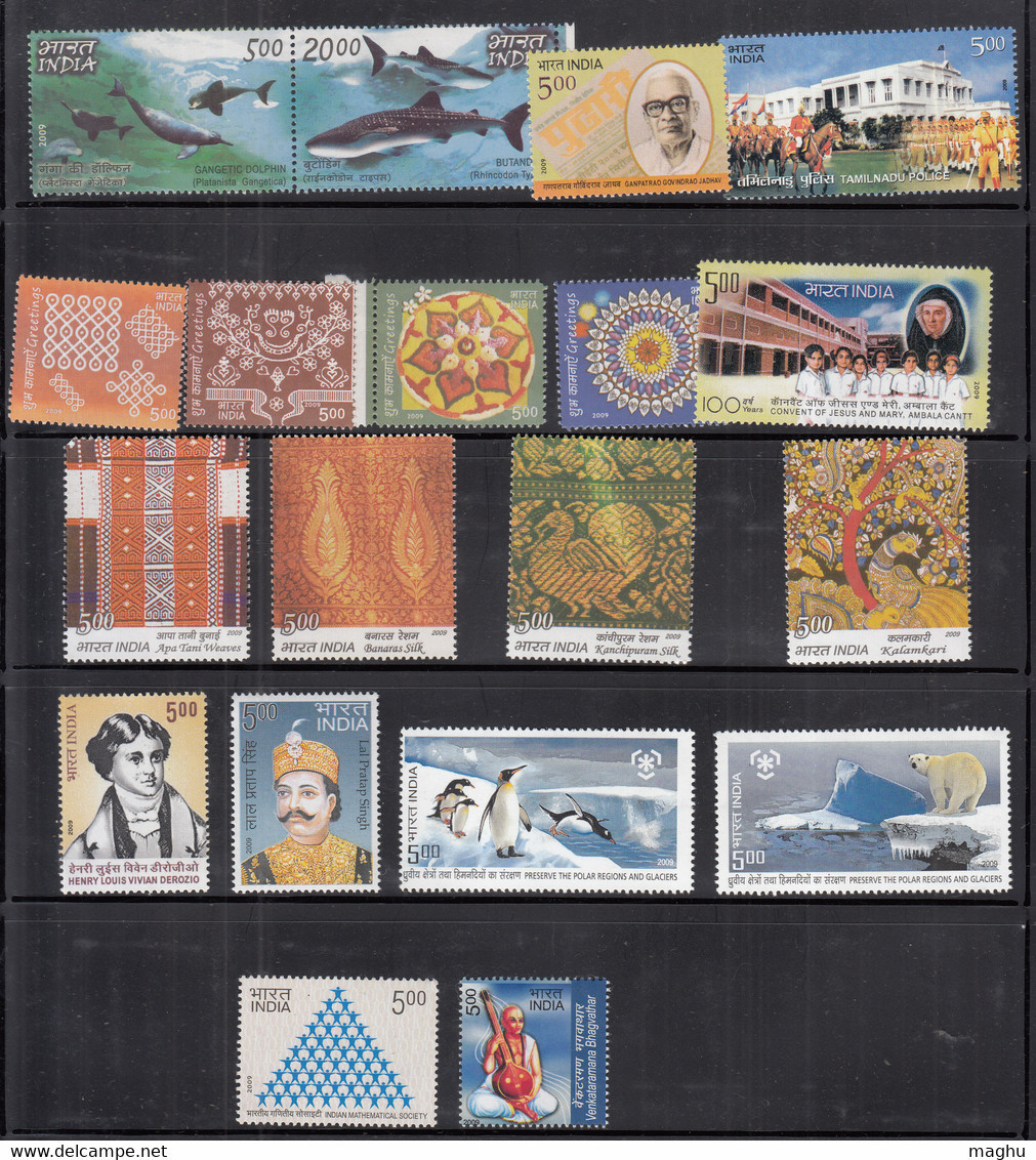 India MNH 2009, Year Pack, Collectors Pack ( 4 Scans) - Volledig Jaar