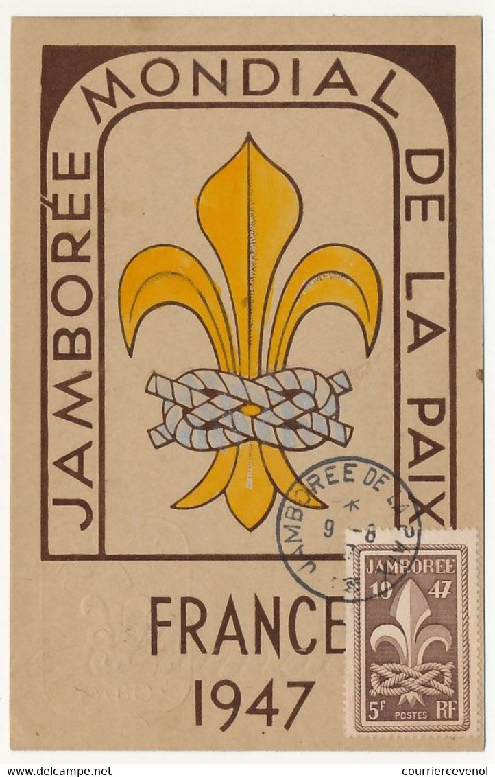 FRANCE => Carte Maximum - 5F Jamboree Mondial De La Paix (Moisson) - 9/8/1947 - 1940-1949