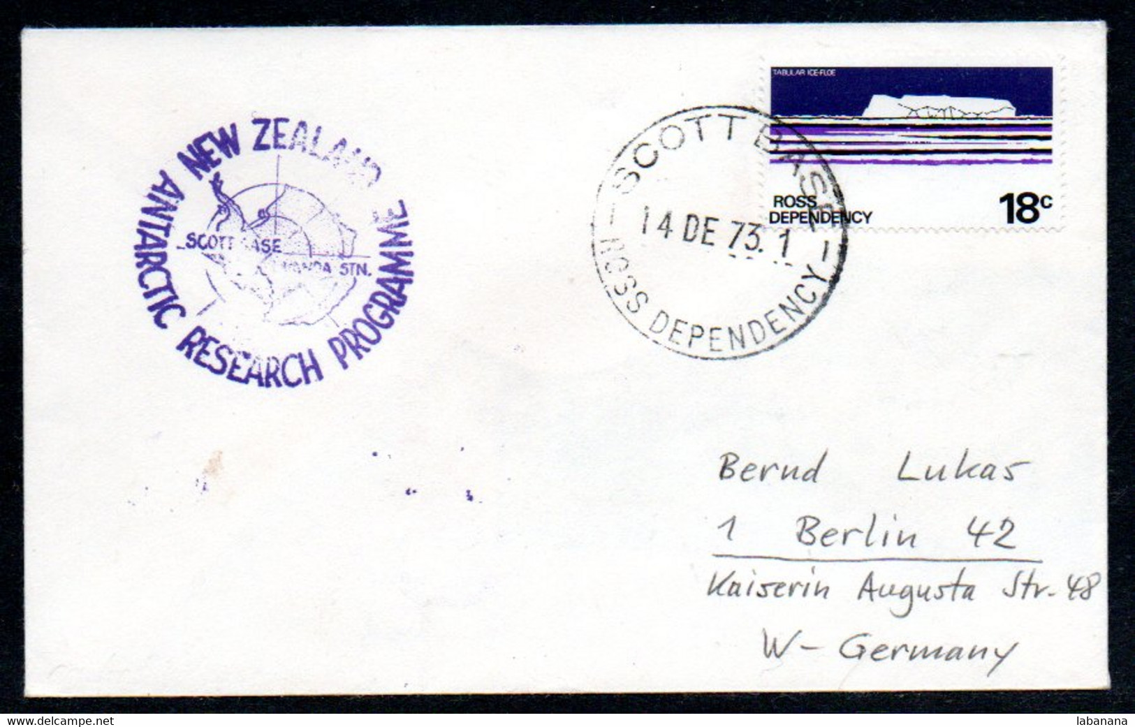 Terre De Ross 14 Sur Lettre 1973 - Briefe U. Dokumente