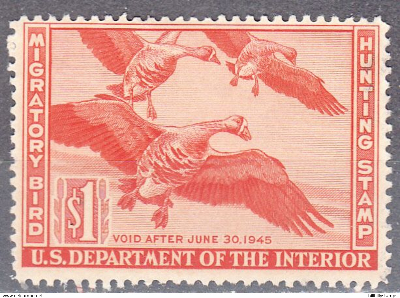 UNITED STATES  SCOTT NO RW11   USED-UNSIGNED  YEAR  1944 - Duck Stamps