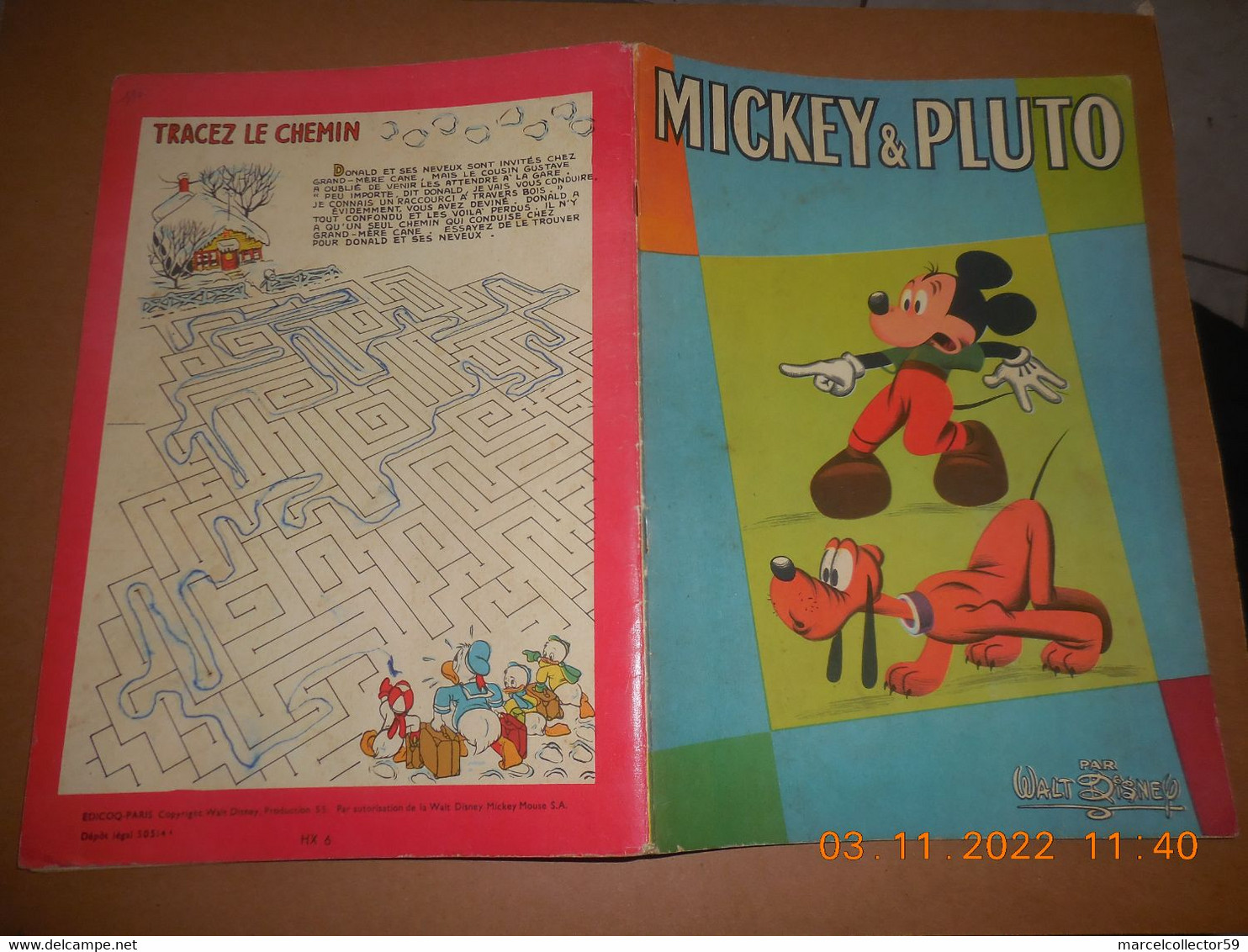 Mickey & Pluto Année 19?? Be - Other & Unclassified