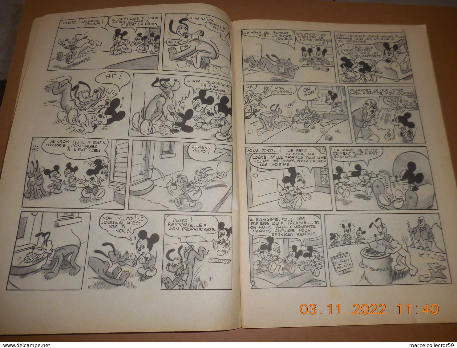Mickey & Pluto Année 19?? Be - Andere & Zonder Classificatie