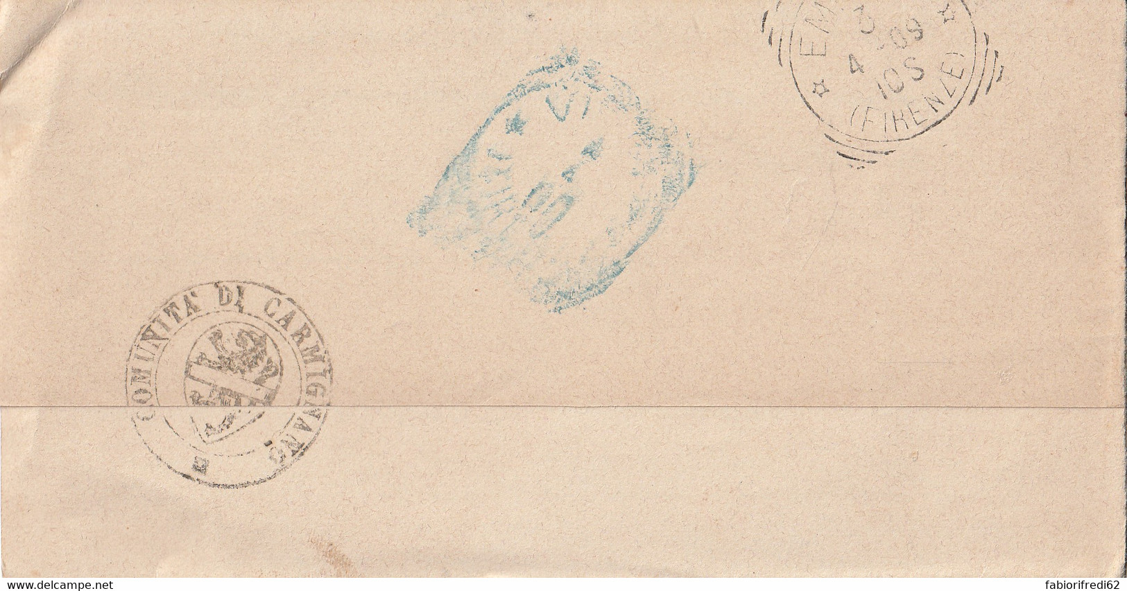 LETTERA 1909 C.10 TIMBRO CARMIGNANO (ZP2792 - Storia Postale