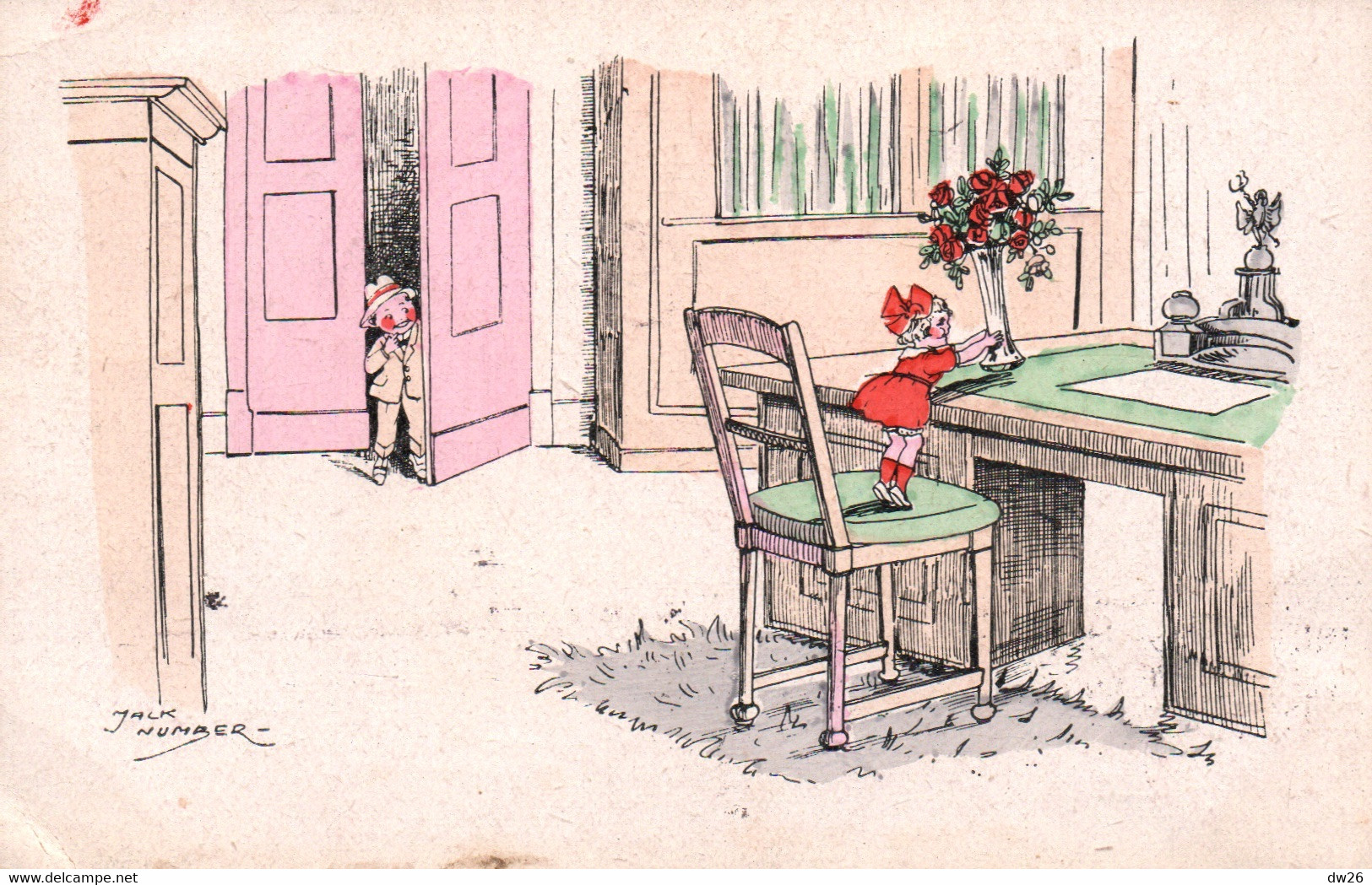 Illustration Jack Number (Nederland) Enfants Au Bureau - Carte N° 2144/2 - Number, Jack