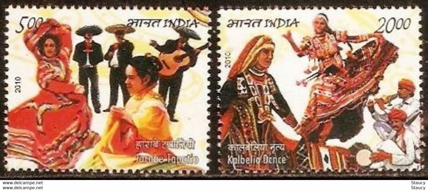 India 2010 INDIA MEXICO JOINT ISSUE SET Of 2 Complete Sheets, MNH P. O Fresh & Fine, Rare - Altri & Non Classificati