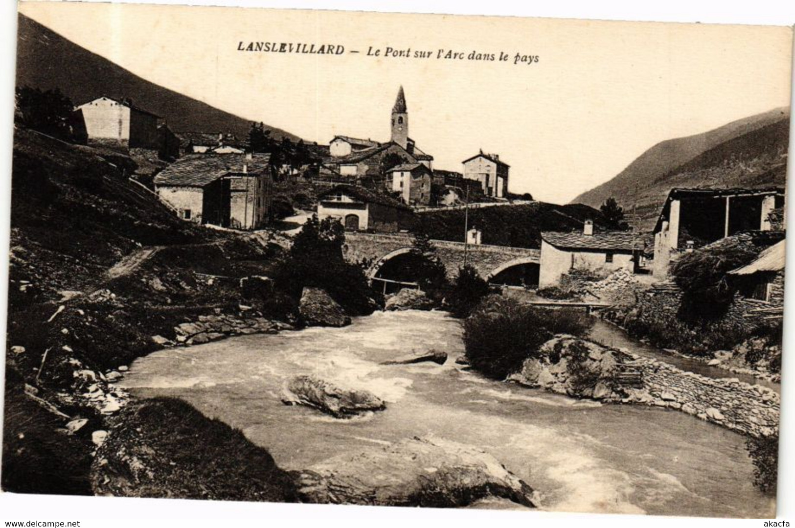 CPA LANSLEVILLARD - Le Pont Sur L'Arc Dans Le Pays (252268) - Val Cenis
